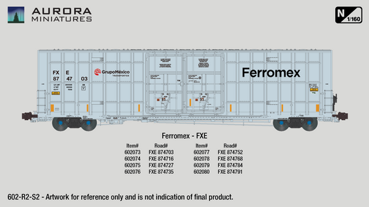 N Scale Greenbrier 7550 cf 60’ Plate F Boxcar (2nd Run) - Ferromex (FXE)