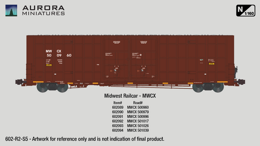 N Scale Greenbrier 7550 cf 60’ Plate F Boxcar (2nd Run) - Midwest Railcar (MWCX)