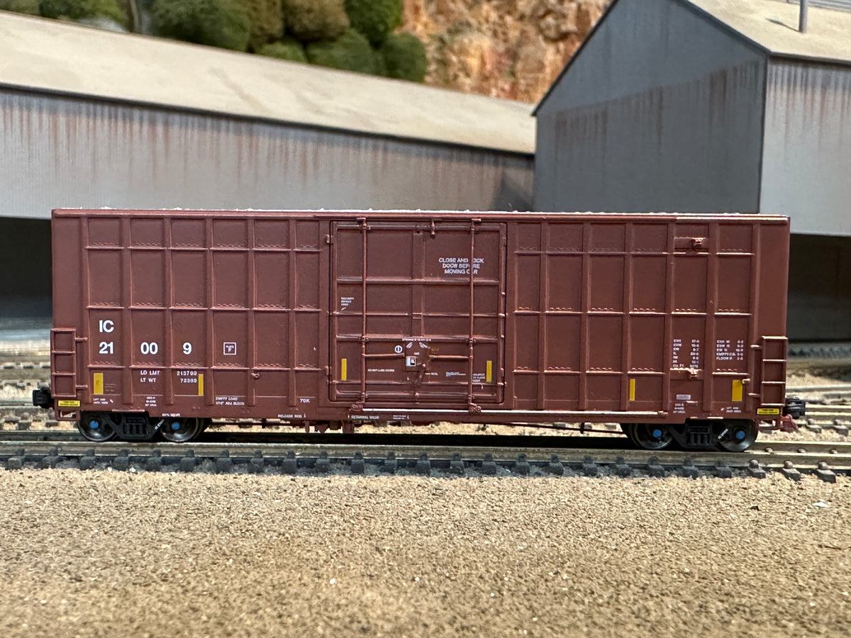 N Scale Gunderson 6276cf 50' Plate F Boxcar - Illinois Central Railroad (IC)