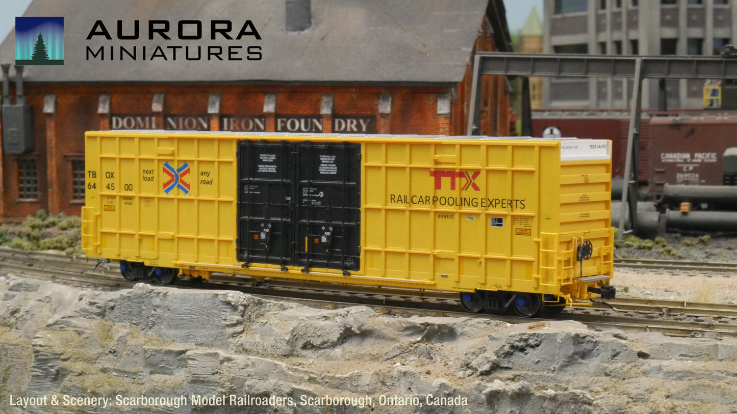 HO Scale Greenbrier 7550 cf 60’ Plate F Boxcar 1st Run - TBOX (XGH61C w/ High Markings)