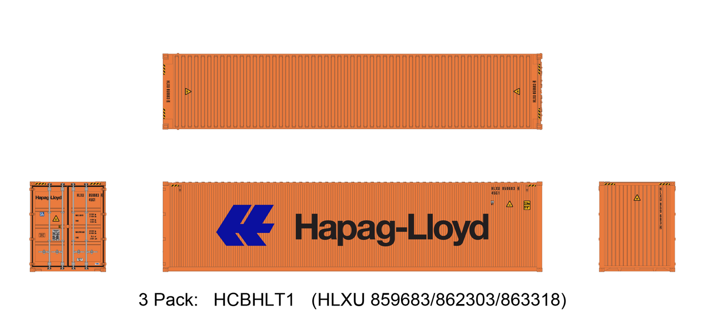 HO Scale 40′ Hi-Cube Dry Containers 1st Run