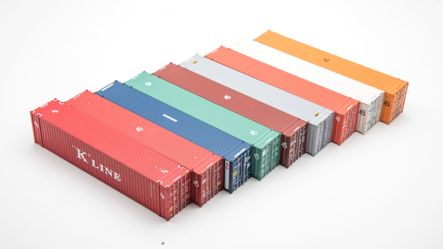 [SOLD OUT] HO Scale 45′ Hi-Cube Dry Containers 1st Run