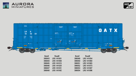 HO Scale Greenbrier 7550 cf 60’ Plate F Boxcar 1st Run - LRS (GATX Blue)