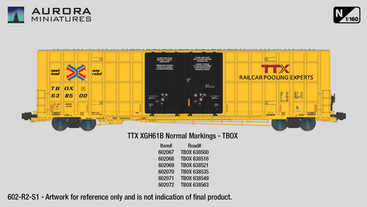 N Scale Greenbrier 7550 cf 60’ Plate F Boxcar (2nd Run) - TTX Company Low Markings (TBOX)