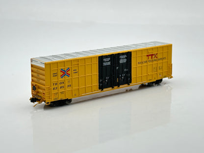 N Scale Greenbrier 7550 cf 60’ Plate F Boxcar (2nd Run) - TTX Company Low Markings (TBOX)