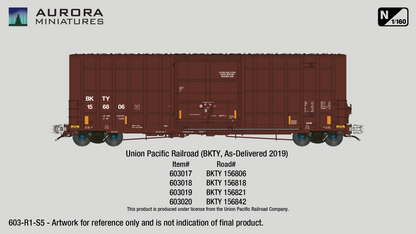 N Scale Gunderson 6276cf 50' Plate F Boxcar - Missouri-Kansas-Texas Railroad (BKTY)