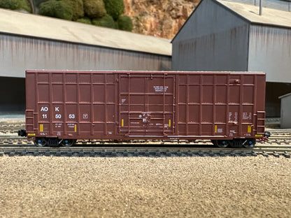 N Scale Gunderson 6276cf 50' Plate F Boxcar - Arkansas–Oklahoma Railroad (AOK)